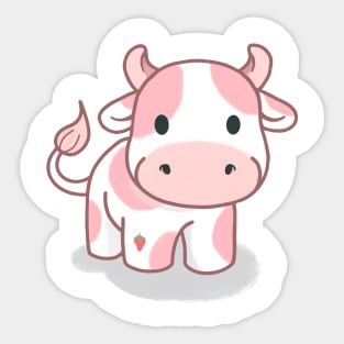 Strawberry cow Sticker